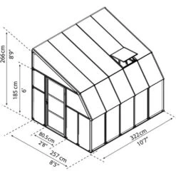 Palram - Canopia Sun Room 2.5 X 3 Lean To Conservatory / Veranda / Sunroom 11 Palram - Canopia Sun Room 2.5 X 3 Lean To Conservatory / Veranda / Sunroom -Outdoor Furniture Store 8510331 5