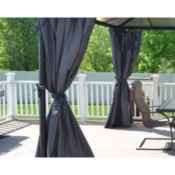 Palram - Canopia Palermo - Curtain Set For 3 - 4 M. Garden Gazebo 10 Palram - Canopia Palermo - Curtain Set For 3 - 4 M. Garden Gazebo -Outdoor Furniture Store 8510414 4