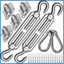GTA Heavy Duty M8 Shade Sail Fixing Kit 304 Stainless Steel Triangle & Square Canopy Fixing Kit Accessory Kit
