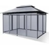 2-Tier Patio Gazebo Outdoor Tent Canopy Shelter W/ Removable Netting Sidewall 2 2-Tier Patio Gazebo Outdoor Tent Canopy Shelter W/ Removable Netting Sidewall -Outdoor Furniture Store 85673054 1