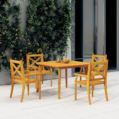 Garden Table 110x110x75 Cm Solid Wood Acacia VidaXL 4 Garden Table 110x110x75 Cm Solid Wood Acacia VidaXL - Image 2