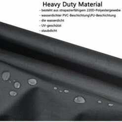 Egg Patio Hanging Egg Chair Cover Outdoor Swing Egg Chair Cover Waterproof Anti-dust With Zipper 210D Oxford Fabric Veranda Garden Lawn Chair Protector Furniture Accessory 115x190cm (Black) -Outdoor Furniture Store 85886365 4