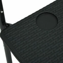 GTA Balcony Table Black 60x64x83.5 Cm Plastic Rattan Look -Outdoor Furniture Store 86210014 4