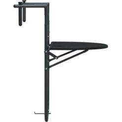 GTA Balcony Table Black 60x64x83.5 Cm Plastic Rattan Look -Outdoor Furniture Store 86210014 5