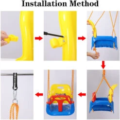 3 In 1 Baby Swing, Swing With Backrest And Safety Belt, For Outdoor And Indoor 9 3 In 1 Baby Swing, Swing With Backrest And Safety Belt, For Outdoor And Indoor -Outdoor Furniture Store 86546386 3