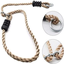 Pair Child Tree Swing, Ropes Swing Adjustable Straps Wooden Tree Swing Kids Adult Hanging Seat -Outdoor Furniture Store 86546604 4