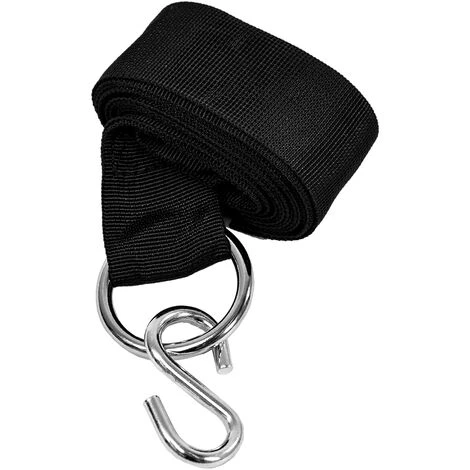 AMANKA Hammock Hanging Straps Kimba Incl 2 Tree Polyester Belts Resistant To UV Rays 3,2 M Long 5 Cm Wide And 2 Steel S Hooks Support Up To 250Kg 4 AMANKA Hammock Hanging Straps Kimba Incl 2 Tree Polyester Belts Resistant To UV Rays 3,2 M Long 5 Cm Wide And 2 Steel S Hooks Support Up To 250Kg - Image 2