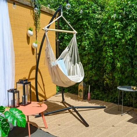 AMANKA Support To Hang A Suspended Rocking Chair Black Steel Stand 215cm In Height Max Weight 120Kg For Indoor And Outdoor 4 AMANKA Support To Hang A Suspended Rocking Chair Black Steel Stand 215cm In Height Max Weight 120Kg For Indoor And Outdoor - Image 2