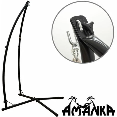 AMANKA Support To Hang A Suspended Rocking Chair Black Steel Stand 215cm In Height Max Weight 120Kg For Indoor And Outdoor 6 AMANKA Support To Hang A Suspended Rocking Chair Black Steel Stand 215cm In Height Max Weight 120Kg For Indoor And Outdoor - Image 4