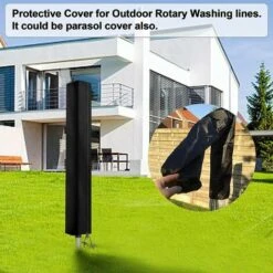 Waterproof Umbrella Dryer Cover, Clothes Dryer Cover With Zipper, 210D Oxford Windproof Clothes Dryer Cover(16830cm) -Outdoor Furniture Store 87596781 3