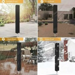 Waterproof Umbrella Dryer Cover, Clothes Dryer Cover With Zipper, 210D Oxford Windproof Clothes Dryer Cover(16830cm) -Outdoor Furniture Store 87596781 4