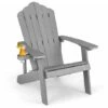 Outdoor Adirondack Chair Weather Resistant Patio Chair Sun Lounger With Cup Hold
