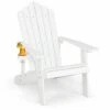Outdoor Adirondack Chair Weather Resistant Patio Chair Sun Lounger With Cup Hold