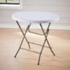Round Folding Table Trestle Camping Party Picnic BBQ Stall Garden Indoor Outdoor