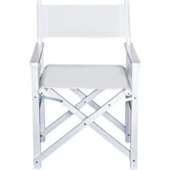 Outdoor Furniture Store 21 HOMCOM Wooden Directors Folding Chair Space Saving Oxford Fabric Seat Beech