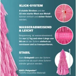 Garden Beach Sun Parasol Patio Umbrella Shade Hawaiian Outdoor Party New Tilt Pink 10 Garden Beach Sun Parasol Patio Umbrella Shade Hawaiian Outdoor Party New Tilt Pink -Outdoor Furniture Store 88719673 4