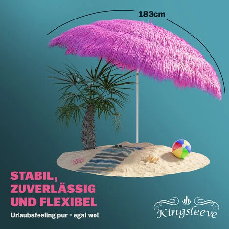 Garden Beach Sun Parasol Patio Umbrella Shade Hawaiian Outdoor Party New Tilt Pink 7 Garden Beach Sun Parasol Patio Umbrella Shade Hawaiian Outdoor Party New Tilt Pink - Image 5