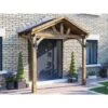 Wooden Porch Canopy Kit 3m X 1.5m Pressure Treated Door Shelter - Thunderdam Full Height 2 Post -Outdoor Furniture Store 88962559 1