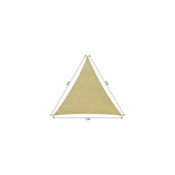 Triangular Shade Sail, Beige - 300 X 300 X 300 Cm, For Garden, Terrace, Outdoor, Balcony -Outdoor Furniture Store 89059227 4