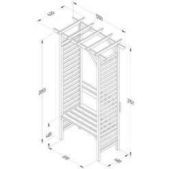 Forest Palma Garden Arbour Seat 4' X 2' -Outdoor Furniture Store 89367437 3