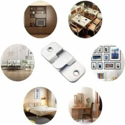 HIASDFLS 12 Pièces Crochet Pour Cadre Photo, Support Montage Dissimulé, Support De Connecteur De Meuble, Pour Les Miroirs Et Les Cadres Photo (Argent) -Outdoor Furniture Store 89419290 5