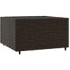 Square Garden Coffee Table Brown 50x50x30 Cm Poly Rattan VidaXL -Outdoor Furniture Store 89548768 1