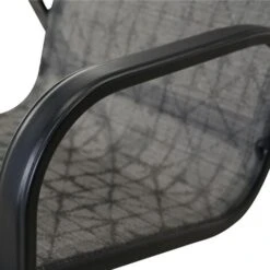 Grand Patio Textilene Rocking Chair, Patio Rocker Seating, Weather Resistant, Lightweight, Relax Armchair For Indoor, Outdoor (Black & Grey Plaid, 1PC) -Outdoor Furniture Store 89621309 4