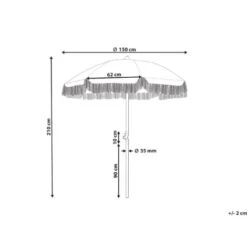 Retro Garden Market Parasol Outdoor Umbrella Beech Wood Pole Pink And White Mondello 9 Retro Garden Market Parasol Outdoor Umbrella Beech Wood Pole Pink And White Mondello -Outdoor Furniture Store 90270483 3
