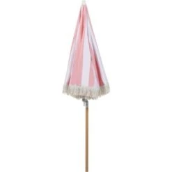 Retro Garden Market Parasol Outdoor Umbrella Beech Wood Pole Pink And White Mondello 10 Retro Garden Market Parasol Outdoor Umbrella Beech Wood Pole Pink And White Mondello -Outdoor Furniture Store 90270483 4