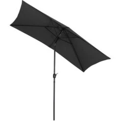 Livingandhome Black 2x3M Large Square Garden Parasol Outdoor Beach Umbrella Patio Sun Shade Crank Tilt No Base 10 Livingandhome Black 2x3M Large Square Garden Parasol Outdoor Beach Umbrella Patio Sun Shade Crank Tilt No Base -Outdoor Furniture Store 90525235 4