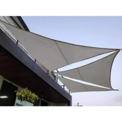 3x4x5m Right Angle Shade Sail With 3 Ropes, For Garden, Patio, Party, Yard, Camping(Gray) -Outdoor Furniture Store 90574978 3