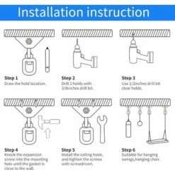 Heavy Duty Swing Hanger 360° Swivel Heavy Duty Hook For Hanging 304 Stainless Steel Swivel 9 Heavy Duty Swing Hanger 360° Swivel Heavy Duty Hook For Hanging 304 Stainless Steel Swivel -Outdoor Furniture Store 90737548 4