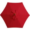 Replacement Parasol Canopy 2m Hexagonal 6 Arms Protection For Garden Umbrella Red -Outdoor Furniture Store 90737988 1