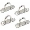 4pcs Eye Plate, M5/304 Stainless Steel Eye Plate For Deck/Wall/Boat (with 2 Holes) -Outdoor Furniture Store 90738651 1