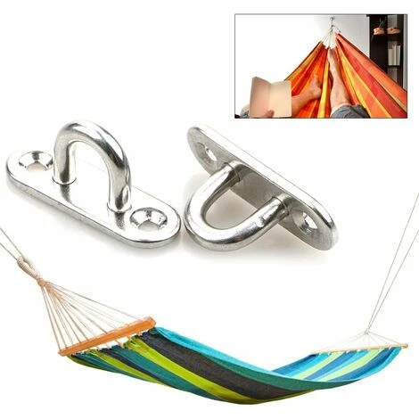 4pcs Eye Plate, M5/304 Stainless Steel Eye Plate For Deck/Wall/Boat (with 2 Holes) 5 4pcs Eye Plate, M5/304 Stainless Steel Eye Plate For Deck/Wall/Boat (with 2 Holes) - Image 3