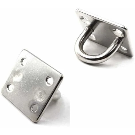 4pcs Stainless Steel Rectangular Eye Plates And 4pcs Carabiner With Screws And Plastic Plugs 5 4pcs Stainless Steel Rectangular Eye Plates And 4pcs Carabiner With Screws And Plastic Plugs - Image 3