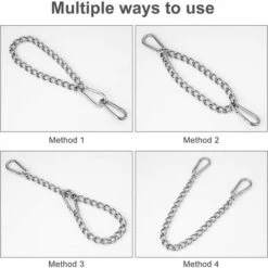 Chair Chain, 66cm Stainless Steel Extension Chain With Two Carabiner For Hammocks, Sandbags, Hanging Chairs -Outdoor Furniture Store 90741559 3