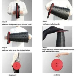 Portable Adjustable Folding Stool Convenient And Easy To Use Blak 11 Portable Adjustable Folding Stool Convenient And Easy To Use Blak -Outdoor Furniture Store 90743640 5