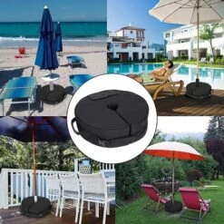 Round Removable Umbrella Base Weight Bag For Patio Beach Outdoor Cantilever Or Flagpole Handle, Heavy Duty - Easy Install (Round) 11 Round Removable Umbrella Base Weight Bag For Patio Beach Outdoor Cantilever Or Flagpole Handle, Heavy Duty - Easy Install (Round) -Outdoor Furniture Store 90746610 5