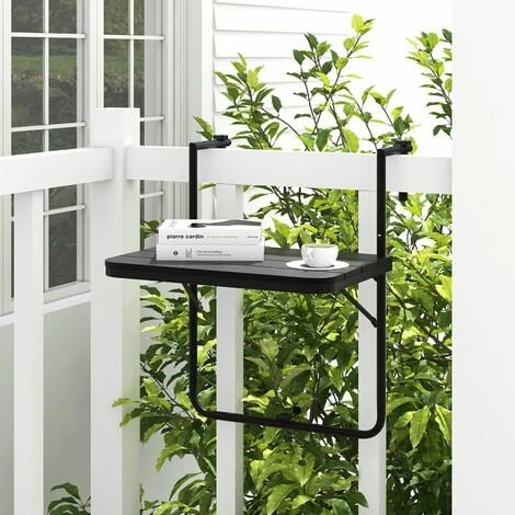 Folding Balcony Hanging Table Patio Railing Table Hanging Coffee Side Table 5 Folding Balcony Hanging Table Patio Railing Table Hanging Coffee Side Table - Image 3