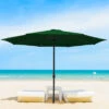 VINGO Parasol Not Tilting Shade Canopy Mechanism Sun Aluminium Umbrella Crank,3.5m Green