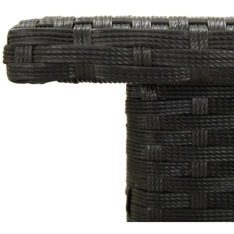 Tea Table Black 50x50x47 Cm Poly Rattan VidaXL 6 Tea Table Black 50x50x47 Cm Poly Rattan VidaXL - Image 4