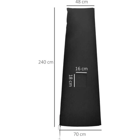 Outsunny Parasol Umbrella Cover Outdoor Protector Weatherproof Cantilever Garden 4 Outsunny Parasol Umbrella Cover Outdoor Protector Weatherproof Cantilever Garden - Image 2