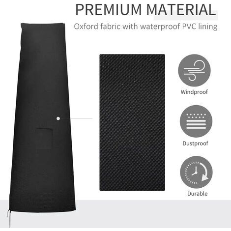 Outsunny Parasol Umbrella Cover Outdoor Protector Weatherproof Cantilever Garden 6 Outsunny Parasol Umbrella Cover Outdoor Protector Weatherproof Cantilever Garden - Image 4