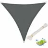WOLTU Garden Sun Shade Sail PE Breathable Canopy Sunscreen Patio Awning Cover Grey 3x3x3m