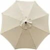 Replacement Parasol Cover 8 Ribs 3m Waterproof Anti UV Replacement Fabric Beige -Outdoor Furniture Store 91891824 1