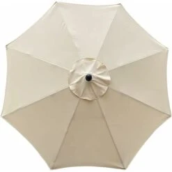 Replacement Parasol Cover 8 Ribs 3m Waterproof Anti UV Replacement Fabric Beige