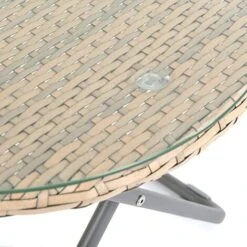 3pcs Grey/Brown Rattan Garden Furniture 2 Seat Bistro Set And Coffee Table -Outdoor Furniture Store 91921224 5