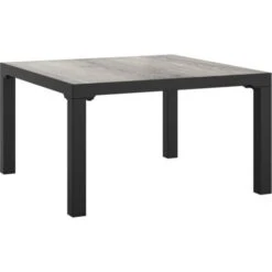 Garden Coffee Table Grey 55x55x31 Cm DPC And Steel VidaXL