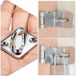 RHAFAYRE 4pcs M5 Stainless Steel Eye Plate, Ceiling Hook, Wall Hook, Ceiling Fixture, Stainless Steel Deck Plate, For Boat Rig Hammock Swing -Outdoor Furniture Store 92680766 3